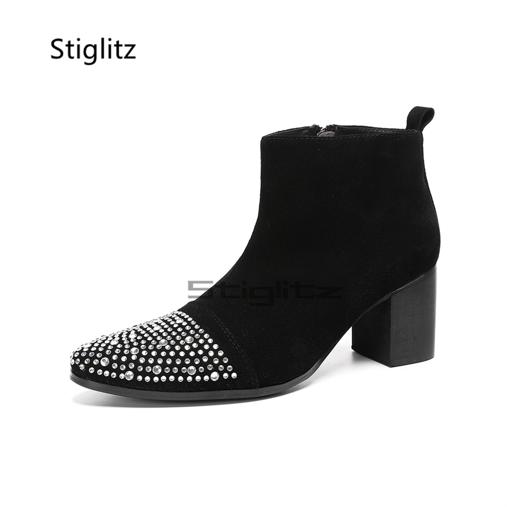 Men Grooming Usa - Botas Chelsea de Punta Puntiaguda con
