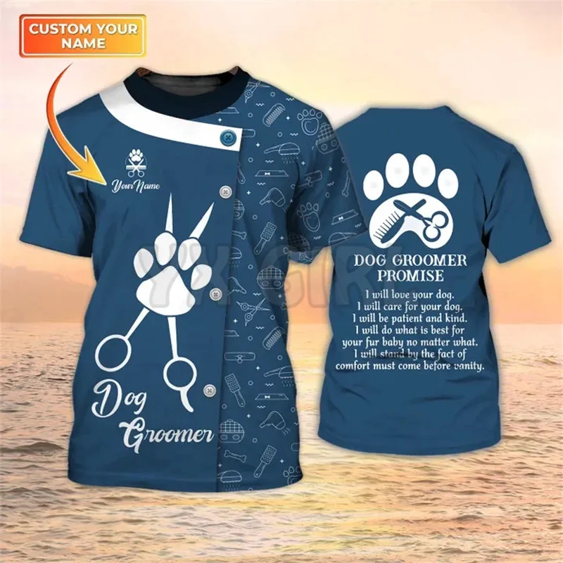 Men Grooming Usa - Camiseta 3D de Verano para Peluquero