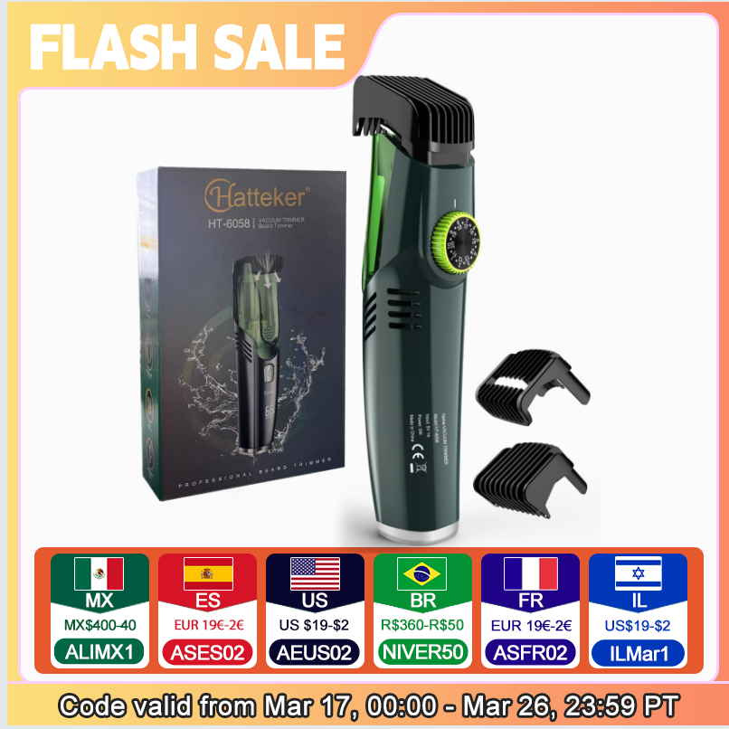 Men'S Grooming Vacuum - Recortador de barba inalámbrico para hombres,