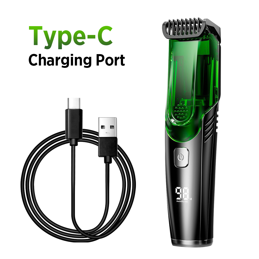 Men'S Grooming Vacuum - Recortadora de Barba Inalámbrica para Hombre,