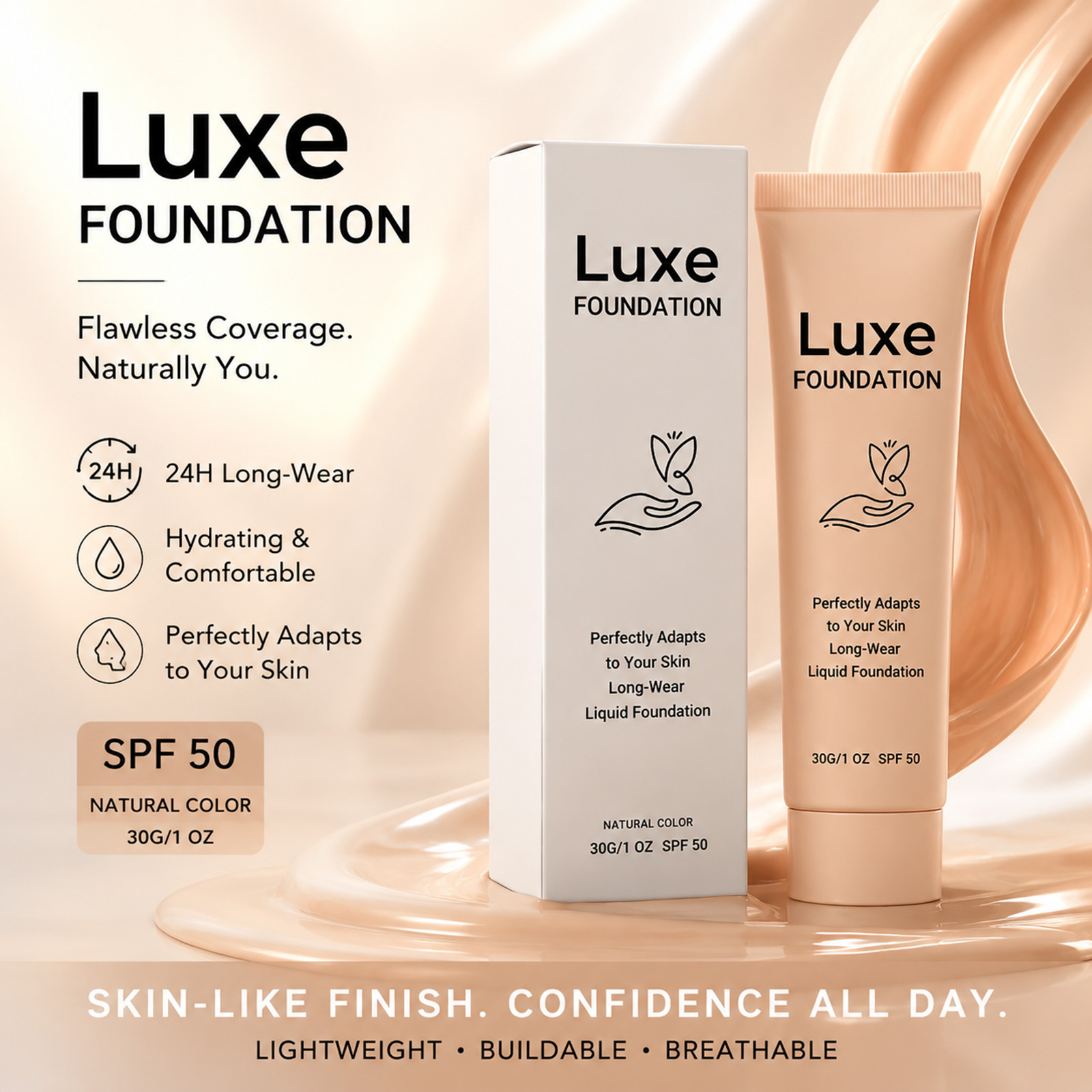 Face Moisturizer Spf - Base de Maquillaje con Protección Solar