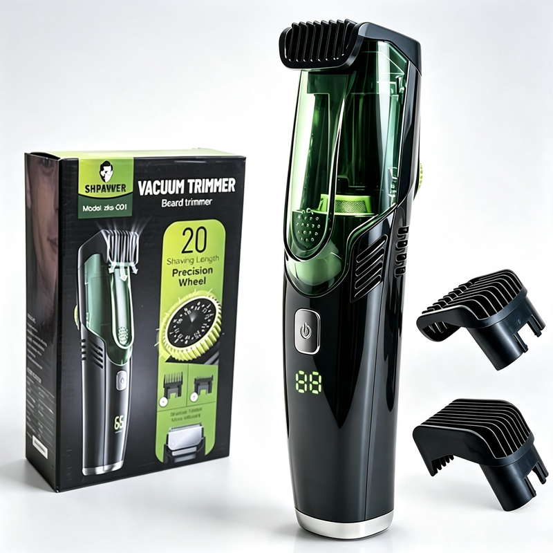 Men'S Grooming Vacuum - Recortador de barba inalámbrico para hombres,