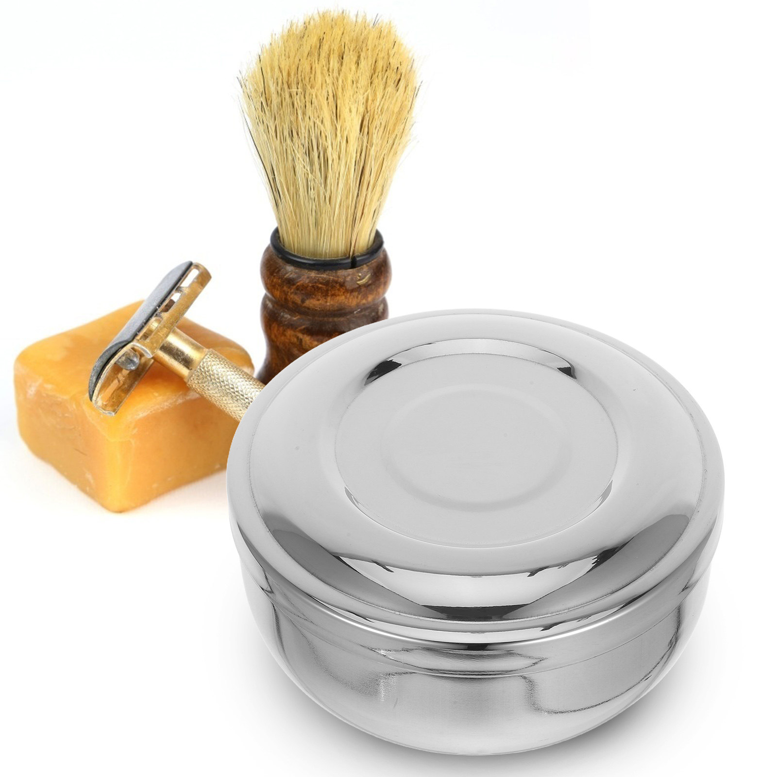 Tazón de Afeitar de Acero Inox - Men'S Grooming Kits reseña y precio